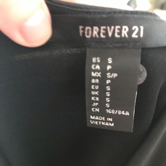 Forever 21 Black Striped Scoop Neck Bodycon Mini Dress Small - Picture 12 of 15